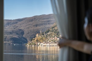 Vista dalla camera da letto del Lago di Lugano
