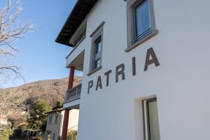 Dettaglio della facciata del B&B Villa Patria
