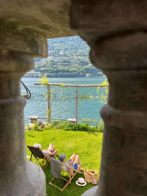 Vista dal giardino del B&B Villa Patria