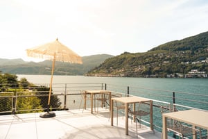 Terrazza vista lago di Lugano del B&B Villa Patria